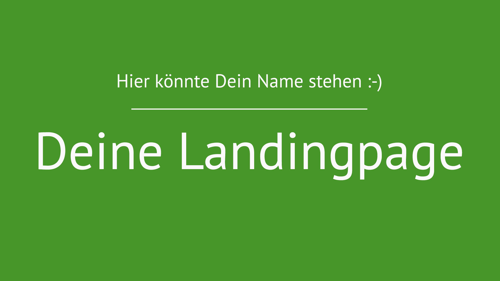 Beispiel: Landingpage für Aussteller & Sponsoren der #LeanGreen